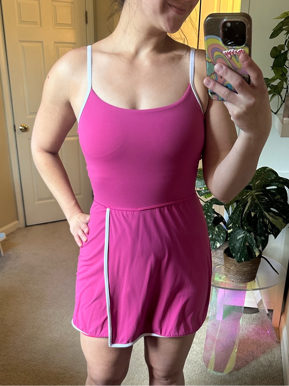 All in Motion Pink Athletic Dress with Contrast Trim